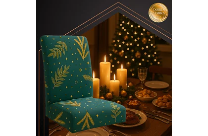 Huse universale pentru scaune cu model – set 6 buc – verzii