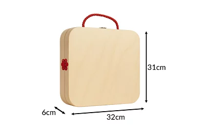 Cutie de lemn cu unelte și animale - elemente de șurub