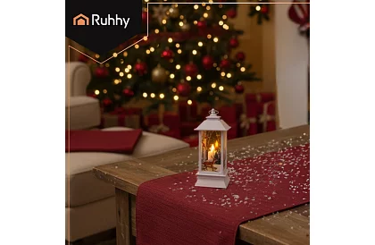 Lampa de Crăciun cu LED pe baterii – albă