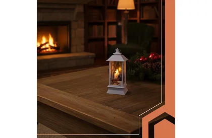 Lampa de Crăciun cu LED pe baterii – albă