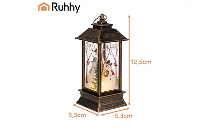 LED lanternă de Crăciun cu baterii – aurie