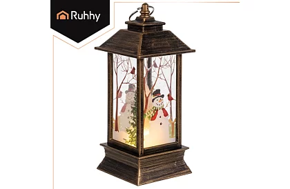 LED lanternă de Crăciun cu baterii – aurie