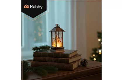 LED lanternă de Crăciun cu baterii – aurie