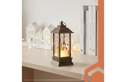 LED lanternă de Crăciun cu baterii – aurie