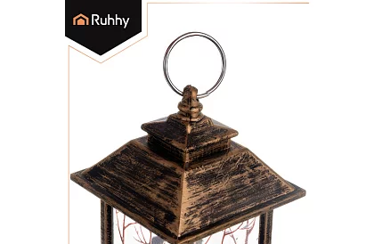 LED lanternă de Crăciun cu baterii – aurie