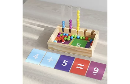 Separator educațional din lemn pentru bile