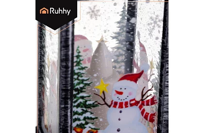 LED lanternă de Crăciun cu baterii – neagră