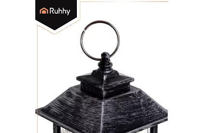 LED lanternă de Crăciun cu baterii – neagră