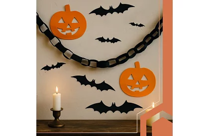 3D autocolante liliac – 4 dimensiuni, 56 bucăți