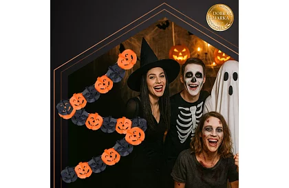 Girlandă de Halloween – dovleci, 3 metri