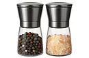 Măcină de sticlă manuală pentru condimente – set de 2 bucăți