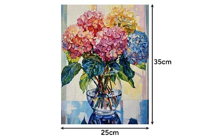 Pictura cu diamante 5D – Flori într-o vază