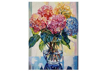 Pictura cu diamante 5D – Flori într-o vază