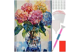 Pictura cu diamante 5D – Flori într-o vază