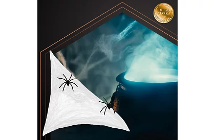 Pânză de păianjen artificială de Halloween + 2 păianjeni