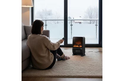 Șemineu electric KAMINER 2000 W – efect de foc arzând