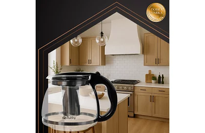 Cana de sticlă pentru ceai cu infuzor – 2 l