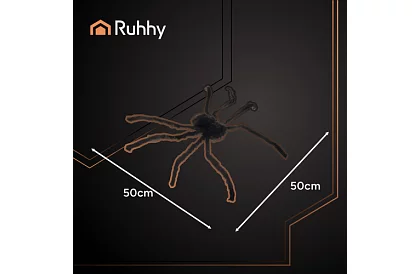 Păianjen artificial pufos 50 cm – negru