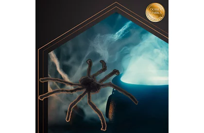 Păianjen artificial pufos 50 cm – negru