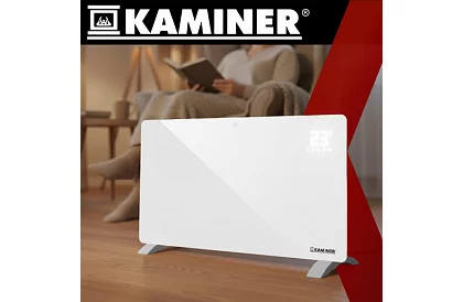 Radiator electric din sticlă Zelva 2500W, Wifi, alb + telecomandă