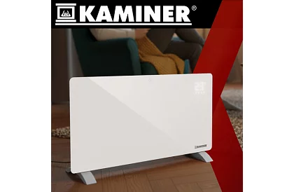 Radiator electric din sticlă Zelva 2500W, Wifi, alb + telecomandă