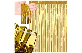 Draperie decorativă aurie autocolantă 100 × 200 cm – draperie de petrecere