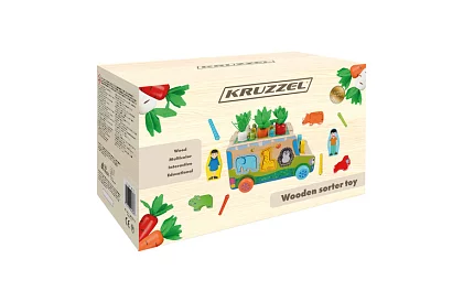 Mașinu din lemn – Montessori sortator de forme