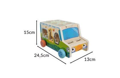 Mașinu din lemn – Montessori sortator de forme