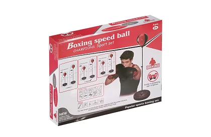 Bila de box și mănuși – set de box 3 în 1