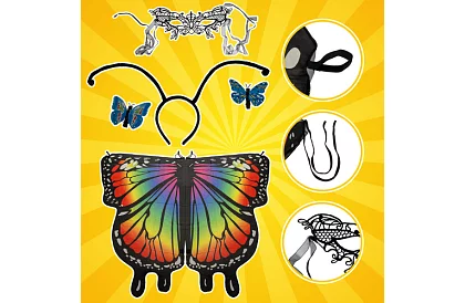 Costum de copil – fluture mare cu accesorii