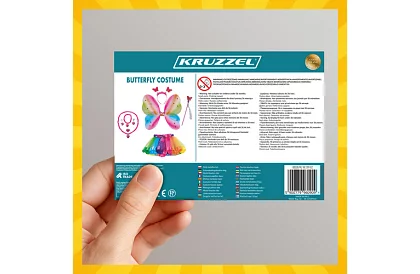 Costum de copil – fluture curcubeu cu accesorii