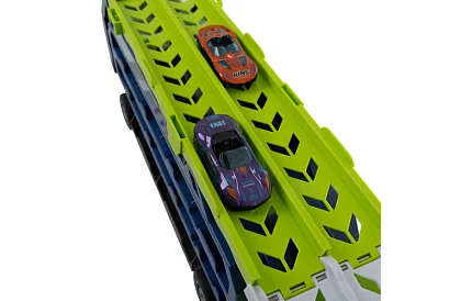 Camion cu remorcă și tobogan + 6 mașinuțe