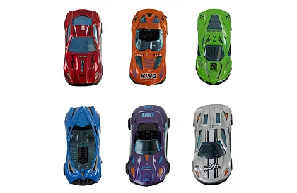 Camion cu remorcă și tobogan + 6 mașinuțe