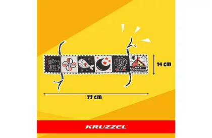 Carte senzorială - jucărie cu contrast pentru bebeluși 0+