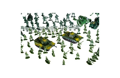 Baza militară – figurine armate, tanc, arme