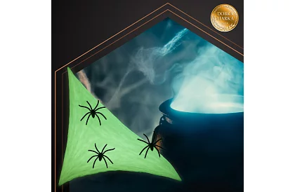 Pânză de păianjen luminoasă de Halloween cu 20 de păianjeni