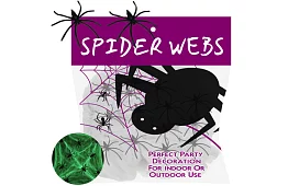 Pânză de păianjen luminoasă de Halloween cu 20 de păianjeni