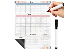 Planificator magnetic pentru frigider RUHHY – agendă 60 x 45 cm + marker