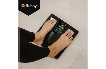 Cântar personal electronic analitic până la 226 kg – negru