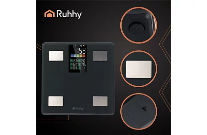 Cântar personal electronic analitic până la 226 kg – negru