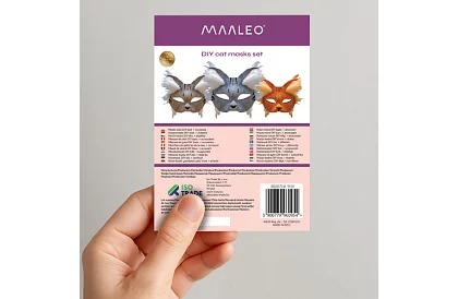 DIY set – măști de pisică pentru carnaval 6 bucăți