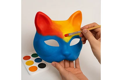 DIY set – măști de pisică pentru carnaval 6 bucăți