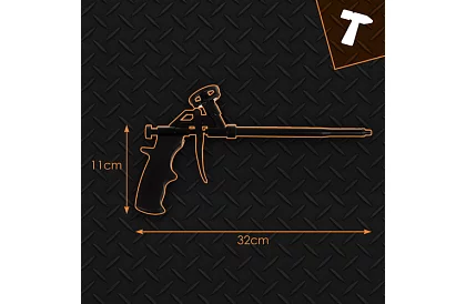 Pistolă metalică pentru spumă de montaj - 320 mm