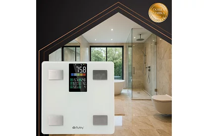 Cântar personal electronic analitic până la 226 kg - alb