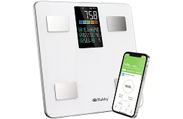 Cântar personal electronic analitic până la 226 kg - alb