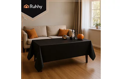 Masă de plastic neagră 137 × 274 cm