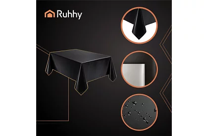 Masă de plastic neagră 137 × 274 cm