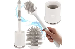 Perie de silicon pentru toaletă – perie WC, albă
