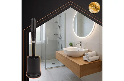 Perie din silicon pentru toaletă – perie WC, neagră