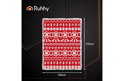 Pătură groasă cu motiv de Crăciun 130 x 170 cm